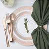 180-Piece Rose Gold Plates & Dinnerware Set - Large & Small Rose Gold Party Plates with Plastic Silverware, Forks, Spoons, Knives for 36 Guests, For Bridal Shower, Parties, Birthdays, Weddings